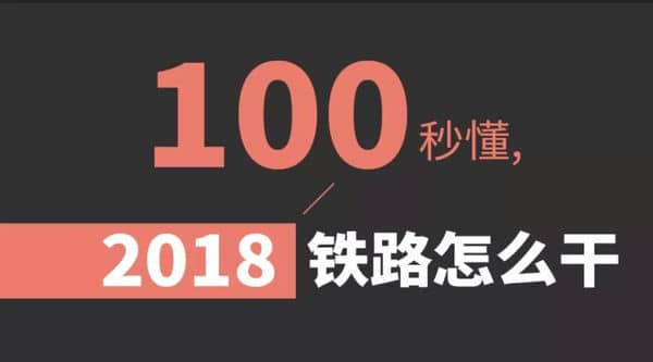 奋进2018 | 秒懂2018铁路怎么干！